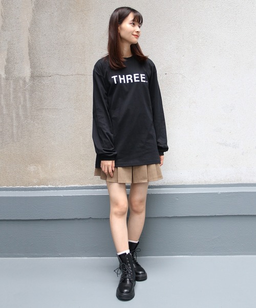 UNIT CHEST（ユニットチェスト）の「【UNIT CHEST】unique unisex T-shirt ロゴロンT THREE（Tシャツ/カットソー・レディース・ホワイト/ブラック/杢グレー・L/M/S）」の15枚目の写真