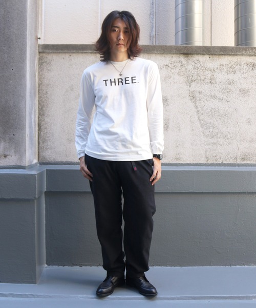 UNIT CHEST（ユニットチェスト）の「【UNIT CHEST】unique unisex T-shirt ロゴロンT THREE（Tシャツ/カットソー・レディース・ホワイト/ブラック/杢グレー・L/M/S）」の6枚目の写真