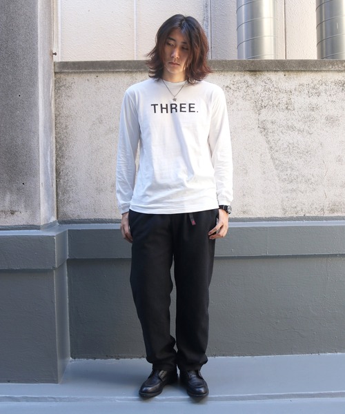 UNIT CHEST（ユニットチェスト）の「【UNIT CHEST】unique unisex T-shirt ロゴロンT THREE（Tシャツ/カットソー・レディース・ホワイト/ブラック/杢グレー・L/M/S）」の7枚目の写真