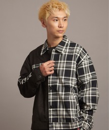 GA CHECK&SUEDE SEPARATE SHIRTJKT