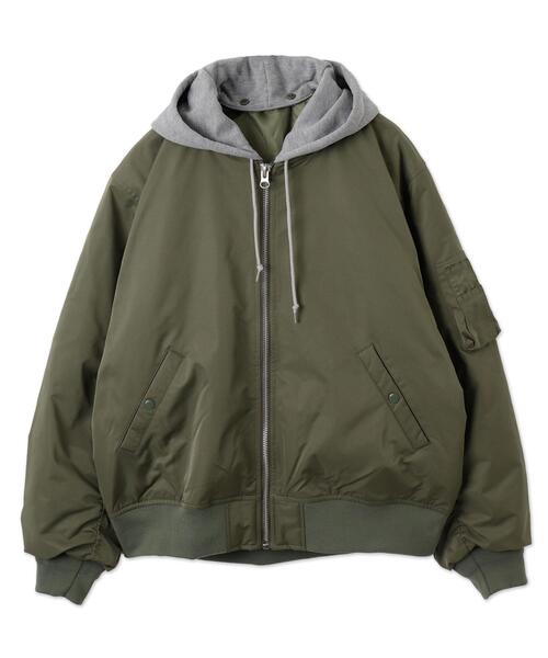 WEGO（ウィゴー）の「WEGO/パテッドフードMA-1（MA-1・メンズ・ブラック/カーキ・LARGE/MEDIUM）」の16枚目の写真