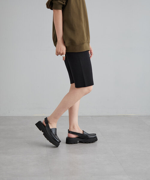 バイカーニットパンツ　ブラックS STYLEMIXER ニットバイカーパンツ BLK -ファッション通販