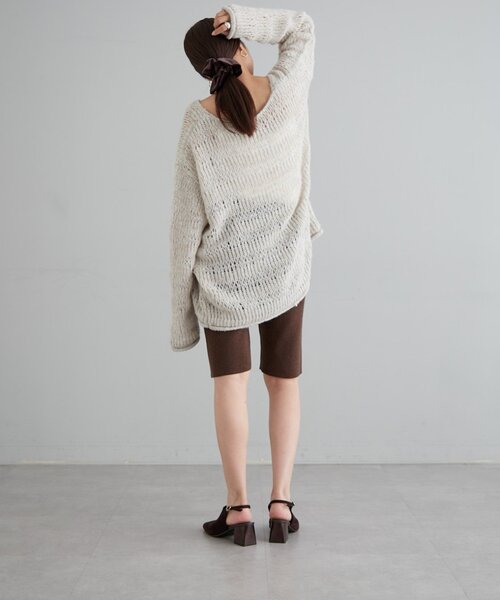 earthy（アーシー）の「ニットバイカーパンツ（その他パンツ・レディース・ブラック/ブラウン・FREE）」の15枚目の写真