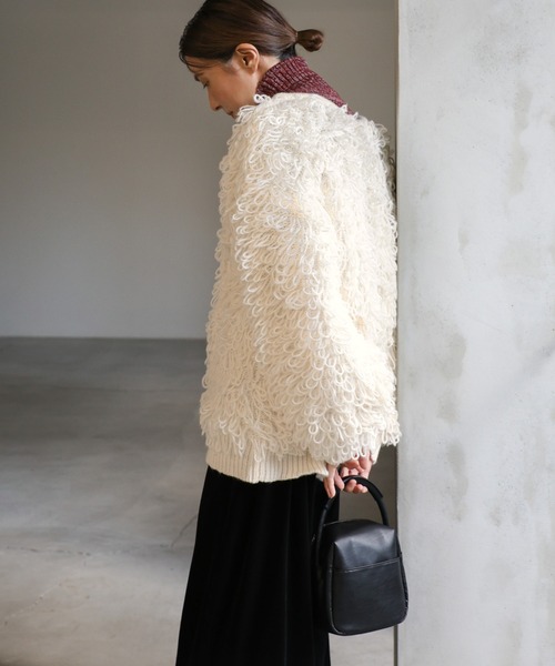 セール】ループヤーンキーネック2WAYトップス（ニット/セーター