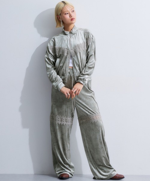 TTOL（トール）の「レースドッキングトラックパンツ（その他パンツ・レディース・ブラック/グレー・M-L/L-XL/3L～4L）」の22枚目の写真