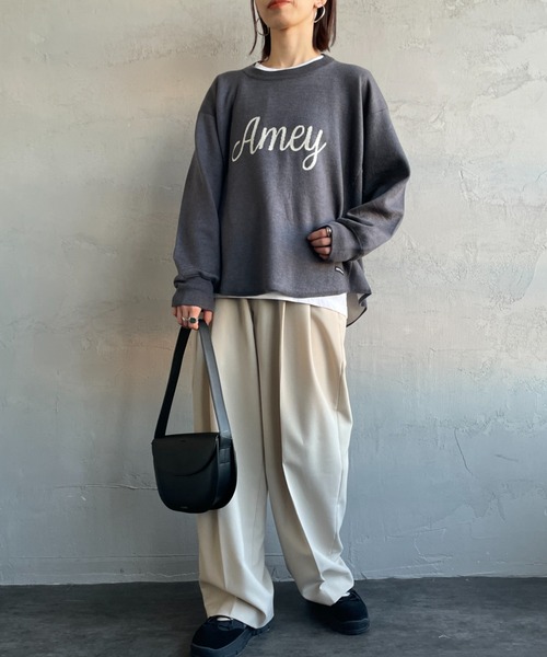 Americana×JEANS FACTORY別注 AC カレッジデザインニット Americana×JEANS FACTORY別注 AC カレッジデザインニット