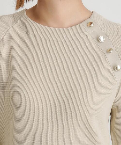 grove（グローブ）の「金ボタン付き片畦チュールドッキングワンピース（ワンピース・レディース・オフホワイト/ブラック/ネイビー・02/03/04/05/01）」の15枚目の写真