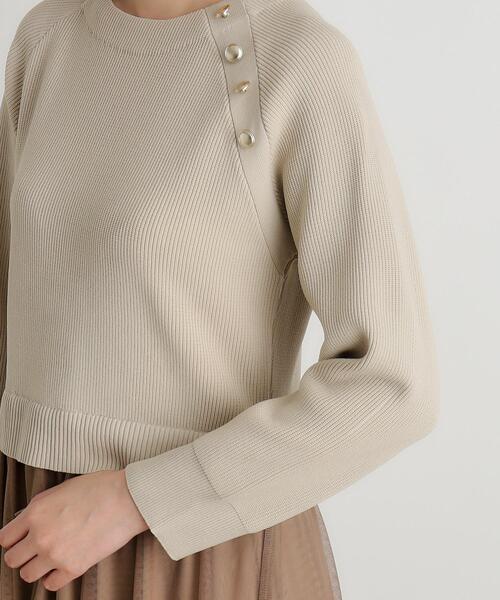 grove（グローブ）の「金ボタン付き片畦チュールドッキングワンピース（ワンピース・レディース・オフホワイト/ブラック/ネイビー・02/03/04/05/01）」の16枚目の写真