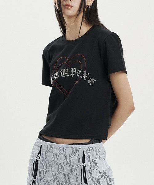 tシャツ SETUP EXE／ハートロゴTOP レディース セール】SETUP EXE／ハートロゴTOP（Tシャツ/カットソー