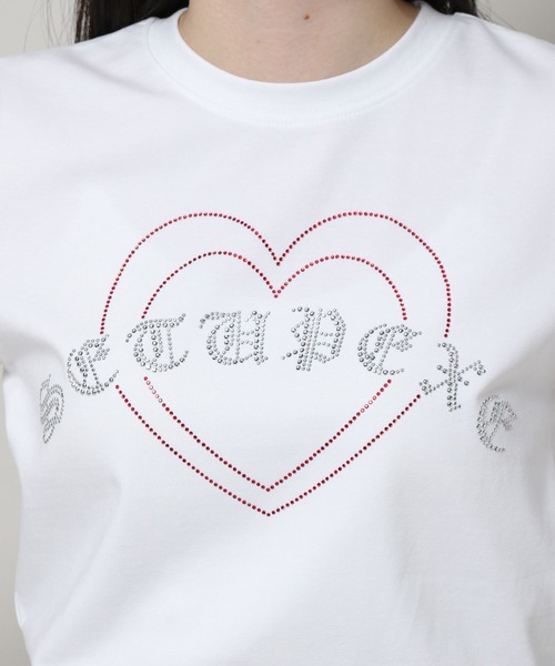 即完売商品【新品正規品】aeae ハートロゴドットTシャツ ホワイト 日本未入荷 aeae ハート ロゴ ドット Tシャツ 白 ホワイト 韓国