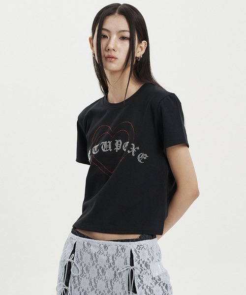 aeae 新作 ハートロゴ Tシャツ 即完売 日本未入荷 フリーサイズ aeae ハートロゴドットTシャツ ネイビー｜Yahoo!フリマ（旧