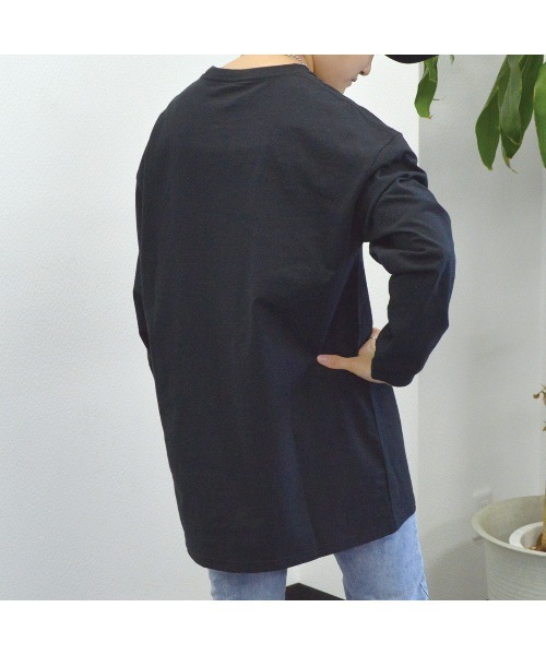 spiritoso(スピリトーゾ)の「【spiritoso】USAコットンロングTシャツ(CP)(Tシャツ/カットソー・レディース・カーキ/ブラック/杢グレー・F)」の14枚目の写真