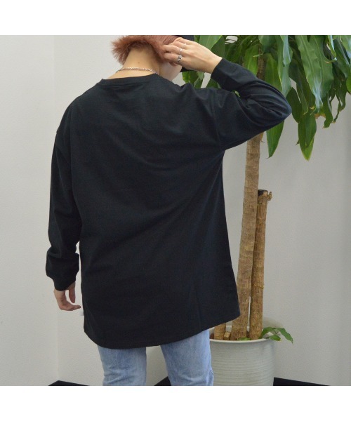 spiritoso(スピリトーゾ)の「【spiritoso】USAコットンロングTシャツ(CP)(Tシャツ/カットソー・レディース・カーキ/ブラック/杢グレー・F)」の11枚目の写真