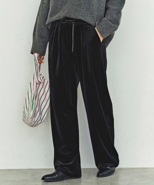 LIENCOEUR（リアンクール）の「ベロアルーズパンツ（その他パンツ・レディース・ネイビー/ブラウン/ブラック・MEDIUM/SMALL）」の2枚目の写真