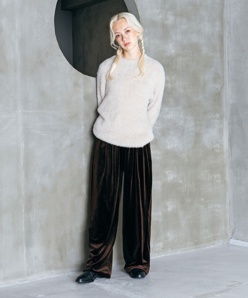 LIENCOEUR（リアンクール）の「ベロアルーズパンツ（その他パンツ・レディース・ネイビー/ブラウン/ブラック・MEDIUM/SMALL）」の22枚目の写真