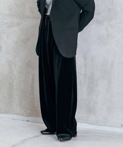 LIENCOEUR（リアンクール）の「ベロアルーズパンツ（その他パンツ・レディース・ネイビー/ブラウン/ブラック・MEDIUM/SMALL）」の4枚目の写真