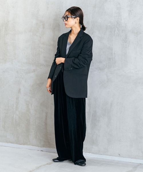 LIENCOEUR（リアンクール）の「ベロアルーズパンツ（その他パンツ・レディース・ネイビー/ブラウン/ブラック・MEDIUM/SMALL）」の19枚目の写真