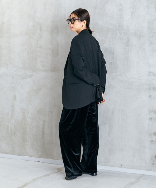 LIENCOEUR（リアンクール）の「ベロアルーズパンツ（その他パンツ・レディース・ネイビー/ブラウン/ブラック・MEDIUM/SMALL）」の17枚目の写真