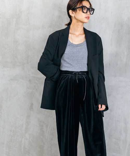 LIENCOEUR（リアンクール）の「ベロアルーズパンツ（その他パンツ・レディース・ネイビー/ブラウン/ブラック・MEDIUM/SMALL）」の20枚目の写真