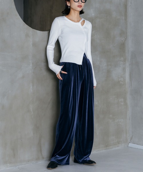 LIENCOEUR（リアンクール）の「ベロアルーズパンツ（その他パンツ・レディース・ネイビー/ブラウン/ブラック・MEDIUM/SMALL）」の11枚目の写真