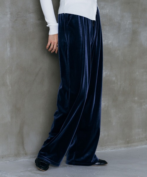 LIENCOEUR（リアンクール）の「ベロアルーズパンツ（その他パンツ・レディース・ネイビー/ブラウン/ブラック・MEDIUM/SMALL）」の13枚目の写真