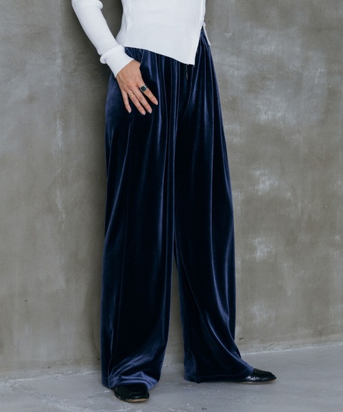 LIENCOEUR（リアンクール）の「ベロアルーズパンツ（その他パンツ・レディース・ネイビー/ブラウン/ブラック・MEDIUM/SMALL）」の14枚目の写真