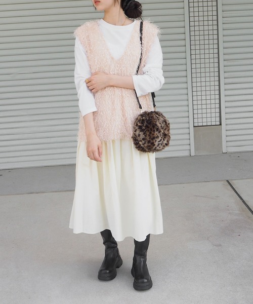 minia（ミニア）の「スニーカーソールロングブーツ ＜ インヒールストレッチ・ニットコンビ ＞（ブーツ・レディース・ブラック系1/ブラック系2・S/M/L）」の16枚目の写真