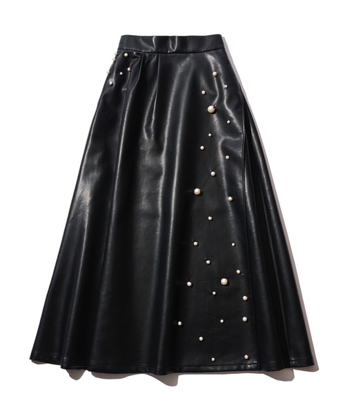 エコレザーパールスカート（スカート）｜Rosy luce（ロージー