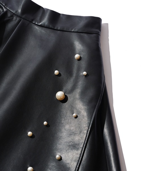 エコレザーパールスカート（スカート）｜Rosy luce（ロージー