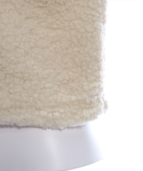 clear（クリア）の「ボアジャケット [もこもこ スタイルアップ]≪2024AW新作≫（その他アウター・レディース・アイボリー/ブラウン・F）」の17枚目の写真