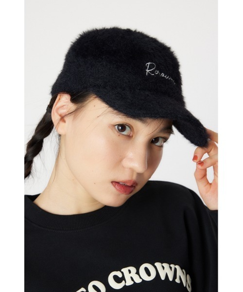 RODEO CROWNS WIDE BOWL（ロデオクラウンズワイドボウル）の「カラーシャギー キャップ（キャップ・レディース・ブラウン/ライトグレー/アイボリー/ブラック・FREE）」の3枚目の写真