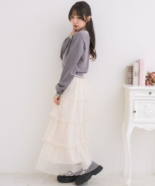 ems excite（エムズエキサイト）の「ティアードプリーツチュールSK（スカート・レディース・ブルー/ナチュラル/ブラック・FREE）」の6枚目の写真