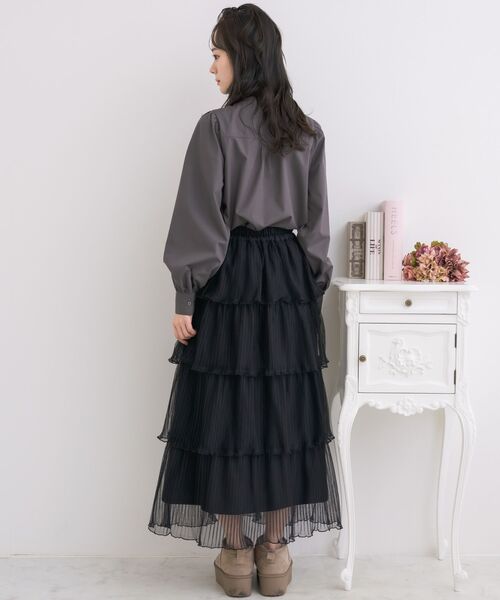 ems excite（エムズエキサイト）の「ティアードプリーツチュールSK（スカート・レディース・ブルー/ナチュラル/ブラック・FREE）」の16枚目の写真