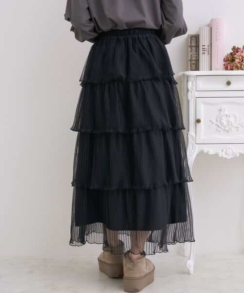 ems excite（エムズエキサイト）の「ティアードプリーツチュールSK（スカート・レディース・ブルー/ナチュラル/ブラック・FREE）」の20枚目の写真