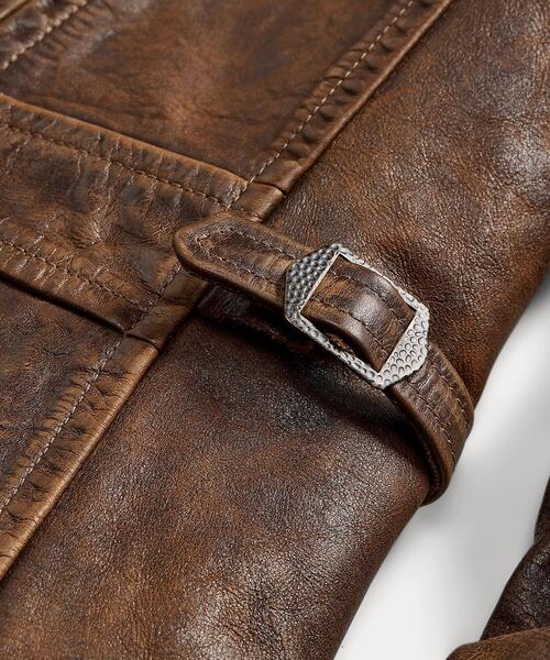 【セール】シアリングカラー レザー カー コート（その他アウター）｜RRL（ダブル アール エル）