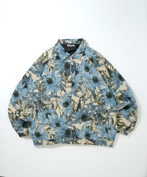 Soupy Soupy（スーピースーピー）の「patterned all over Gobelin blouson/総柄 ゴブラン織り ブルゾン（ブルゾン・メンズ・ブルー/イエロー/ネイビー・M/L/XL）」の3枚目の写真