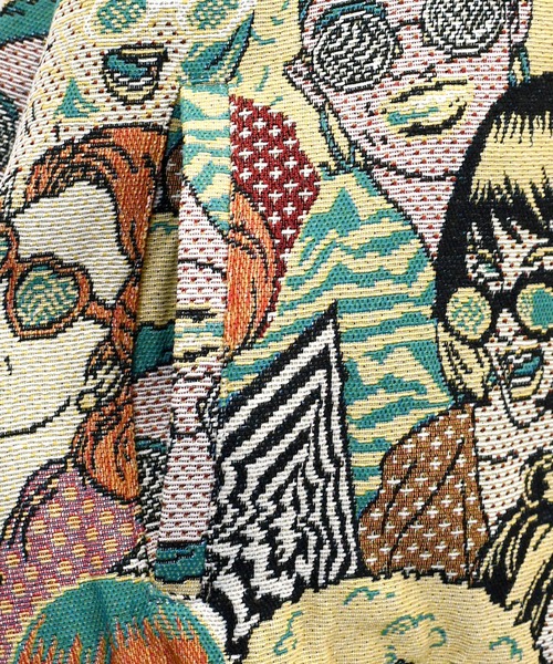 Soupy Soupy（スーピースーピー）の「patterned all over Gobelin blouson/総柄 ゴブラン織り ブルゾン（ブルゾン・メンズ・ブルー/イエロー/ネイビー・M/L/XL）」の8枚目の写真
