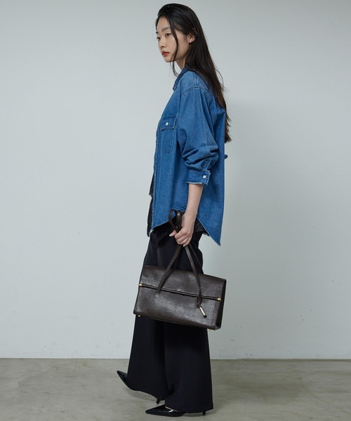 GALLARDAGALANTE（ガリャルダガランテ）の「デニムシャツ（シャツ/ブラウス・レディース・サックスブルー/ブルー・FREE）」の16枚目の写真