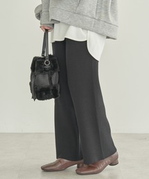 【WEB限定・小柄女性向け】バイパチリブニットパンツ