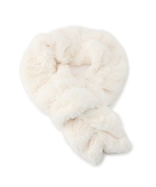 SHOO・LA・RUE（シューラルー）の「◆ウェーブフェイクファーマフラー（ストール/ショール・レディース・ダークグレー/ピンク/ナチュラル/ブルー/アイボリー・00）」の2枚目の写真