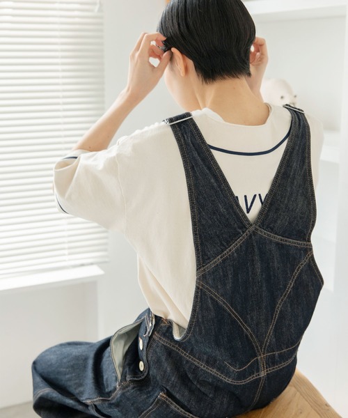 PAR ICI（パーリッシィ）の「NAVYS80 ベースボール半袖プルオーバー（Tシャツ/カットソー・レディース・アイボリー/グレー・FREE）」の17枚目の写真