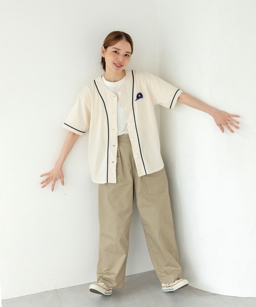 PAR ICI（パーリッシィ）の「NAVYS80 ベースボール半袖プルオーバー（Tシャツ/カットソー・レディース・アイボリー/グレー・FREE）」の9枚目の写真