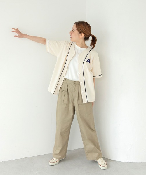 PAR ICI（パーリッシィ）の「NAVYS80 ベースボール半袖プルオーバー（Tシャツ/カットソー・レディース・アイボリー/グレー・FREE）」の10枚目の写真