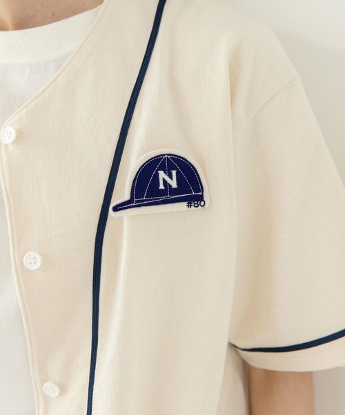 PAR ICI（パーリッシィ）の「NAVYS80 ベースボール半袖プルオーバー（Tシャツ/カットソー・レディース・アイボリー/グレー・FREE）」の8枚目の写真