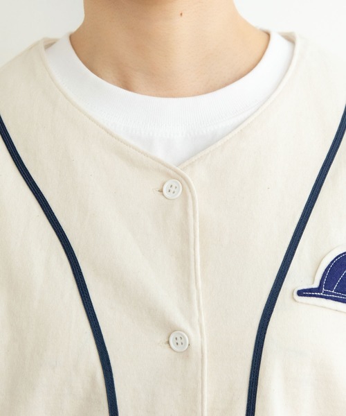 PAR ICI（パーリッシィ）の「NAVYS80 ベースボール半袖プルオーバー（Tシャツ/カットソー・レディース・アイボリー/グレー・FREE）」の21枚目の写真