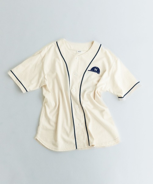 PAR ICI（パーリッシィ）の「NAVYS80 ベースボール半袖プルオーバー（Tシャツ/カットソー・レディース・アイボリー/グレー・FREE）」の3枚目の写真