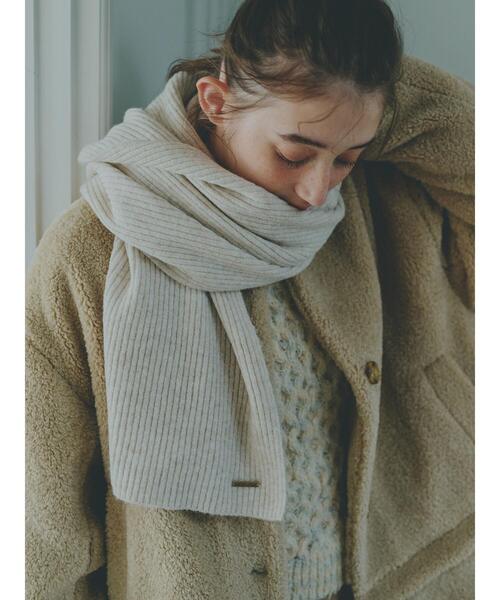 希少 1ldk evcon KNIT SCARF リブ マフラー