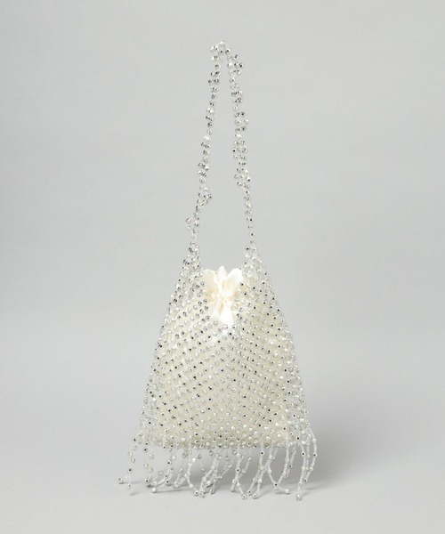 A part by（アパートバイ）の「ビーズフリンジバッグ（ハンドバッグ・レディース・シルバー・FREE）」の7枚目の写真