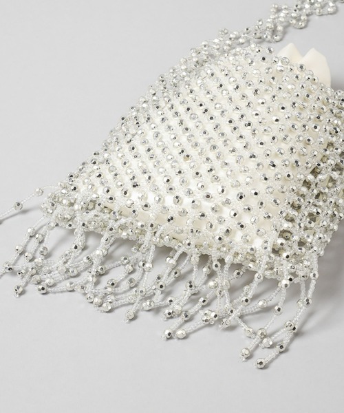 A part by（アパートバイ）の「ビーズフリンジバッグ（ハンドバッグ・レディース・シルバー・FREE）」の8枚目の写真