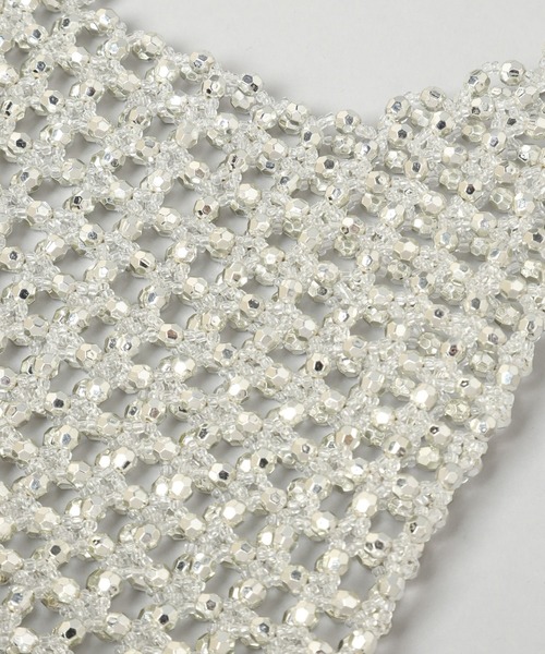 A part by（アパートバイ）の「ビーズフリンジバッグ（ハンドバッグ・レディース・シルバー・FREE）」の9枚目の写真